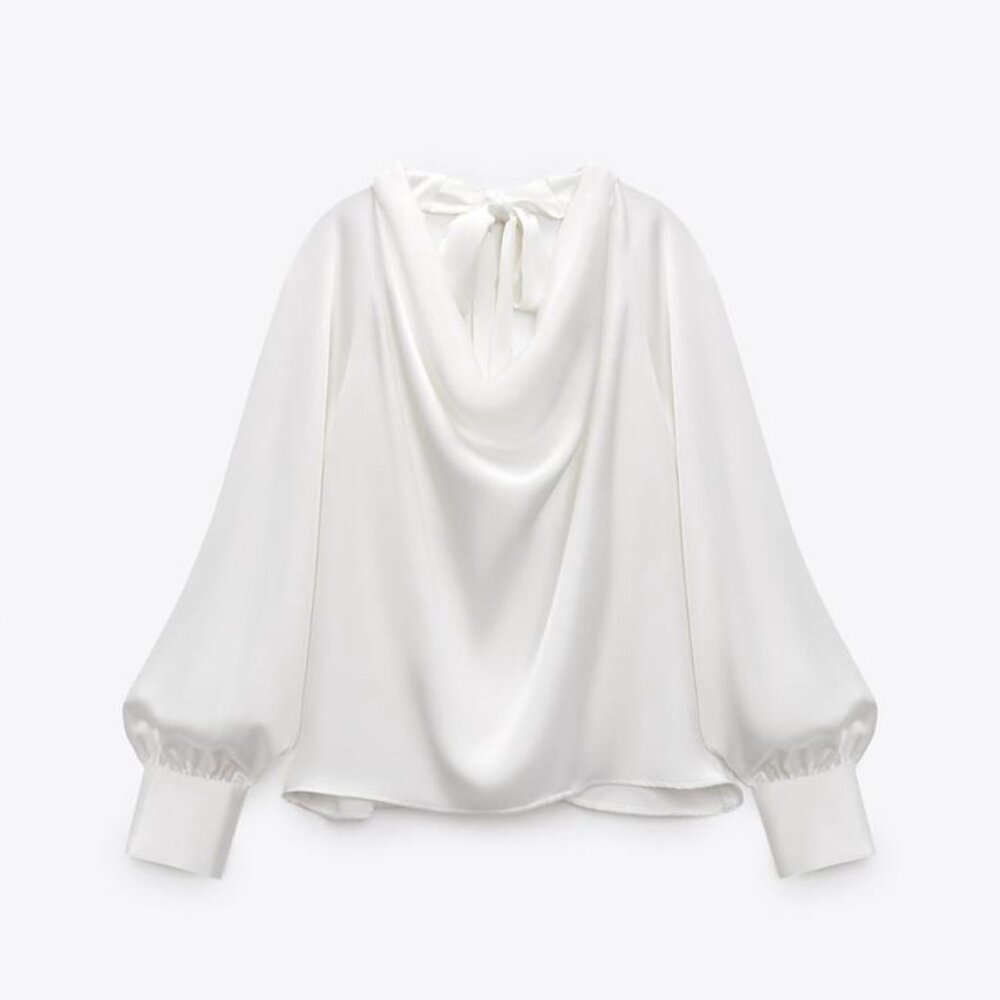 Zara Sateen Top